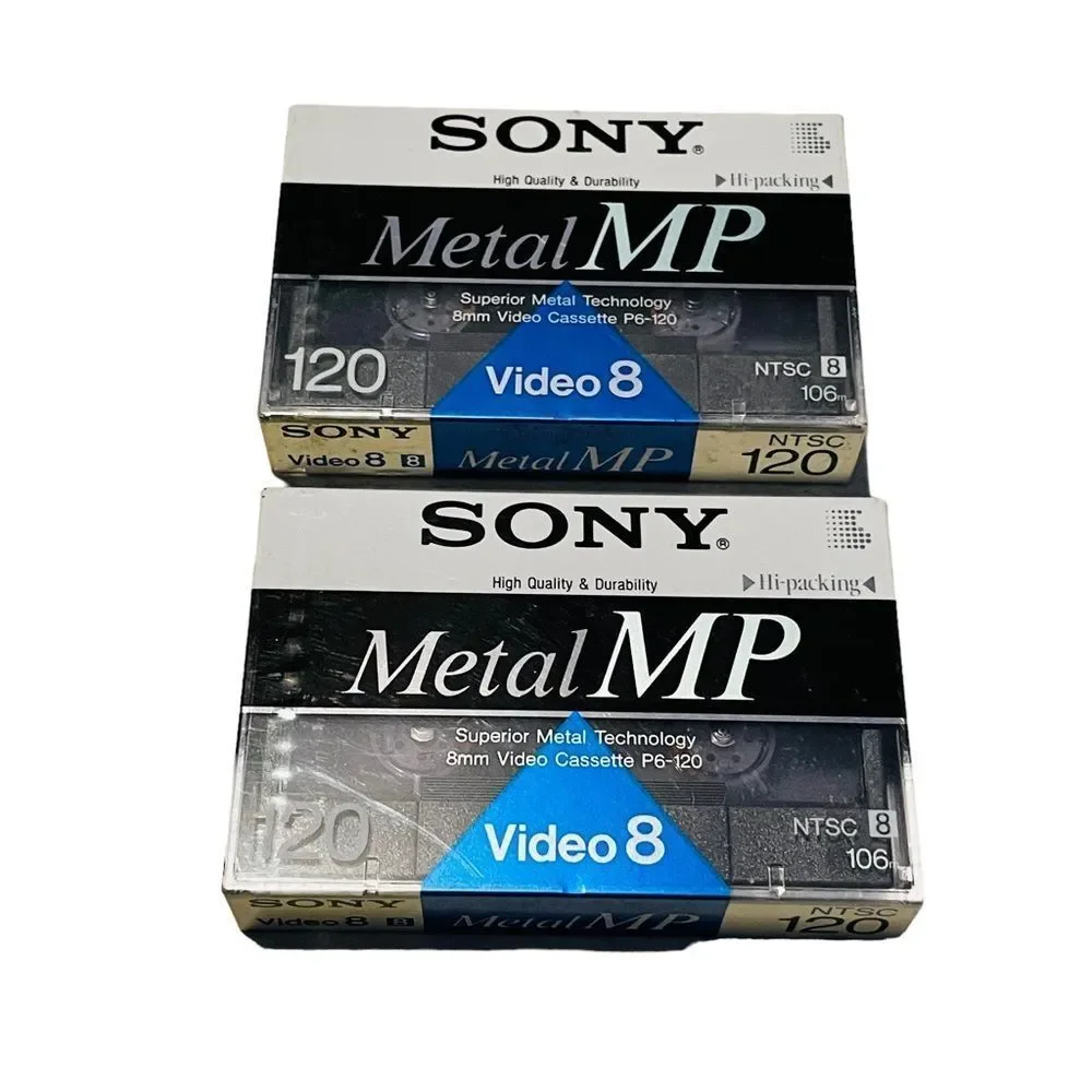 10/$25🦋 X2 Sony Metal MP 120 Minute 8mm Video Cassette